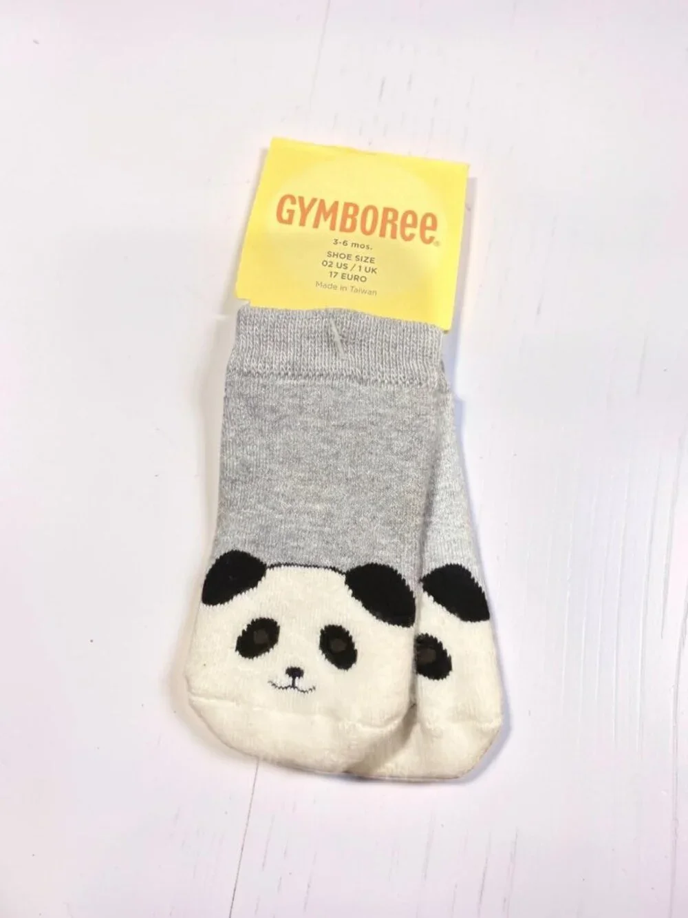 Gymboree NWT Little Panda Black White Panda Face Thick Socks 3- 6 mos